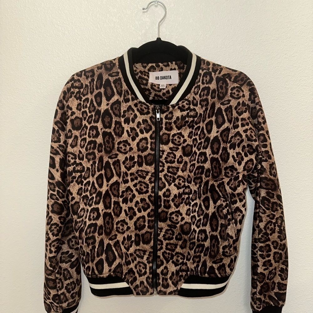 BB Dakota Bomber Jacket, leopard print